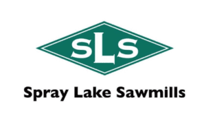 A logo of spray lake sawmill